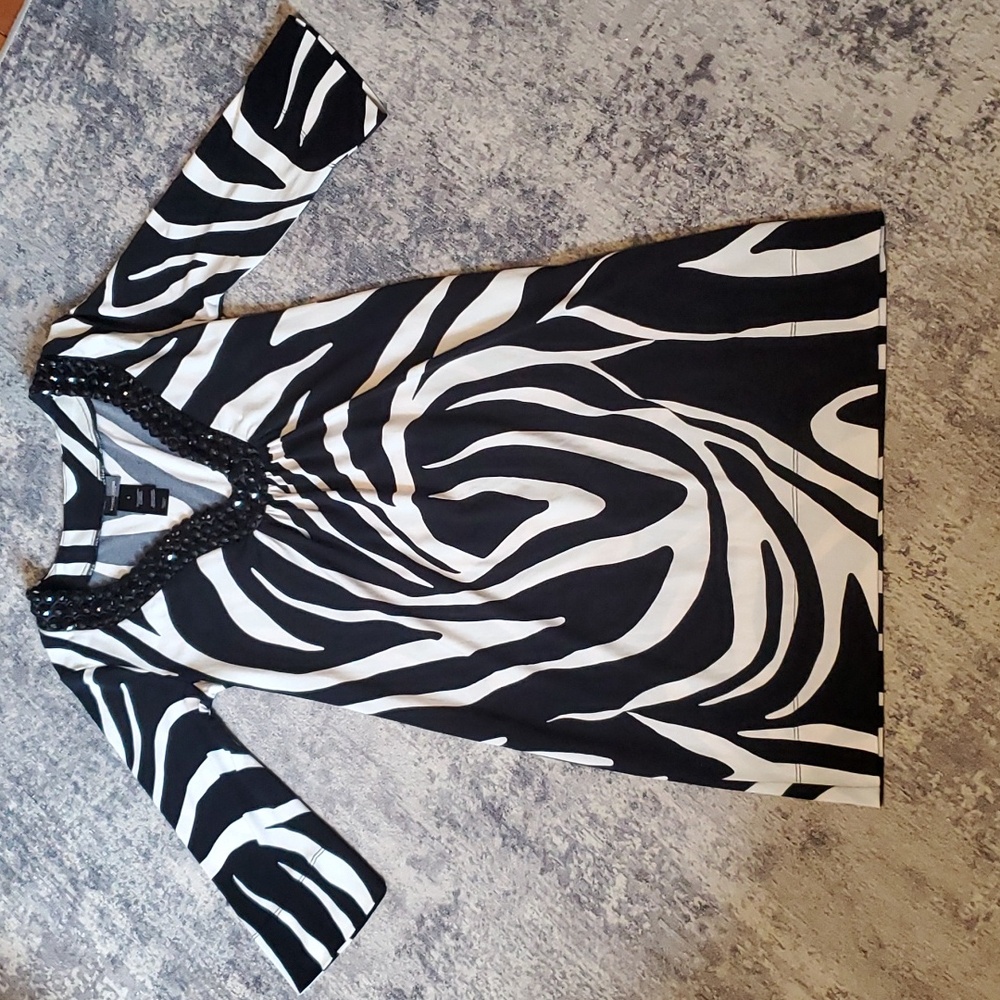 Zebra print dress, size 4